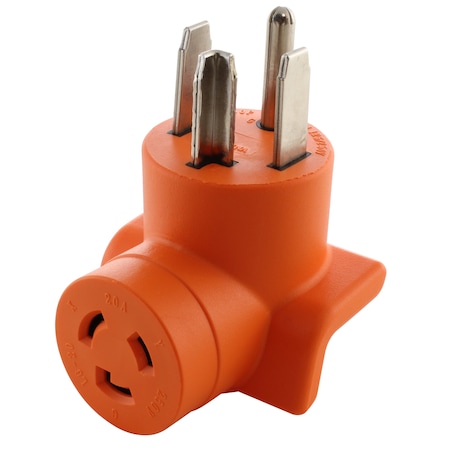 Ac Works Plug Adapter, L6-20R, 14-30P, L6-20P, 14-30P, 0 ft., Orange AD1430L620